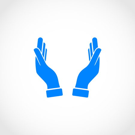 hands icon vector, flat design best vector iconのイラスト素材