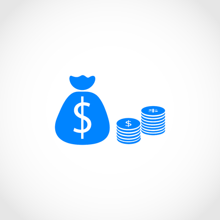 Money Bag Icon, flat design best vector iconのイラスト素材