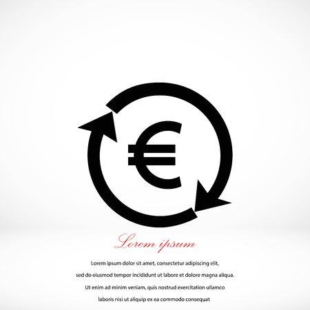 money convert icon, flat design best vector iconのイラスト素材