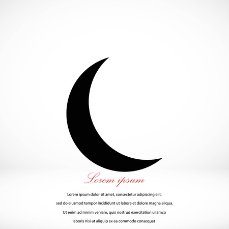 Moon icon vector, flat design best vector iconのイラスト素材
