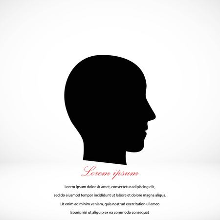 head vector icon, flat design best vector iconのイラスト素材