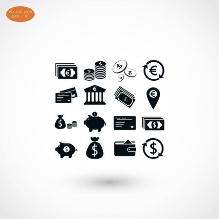 Finance Icons vector, flat design best vector iconのイラスト素材