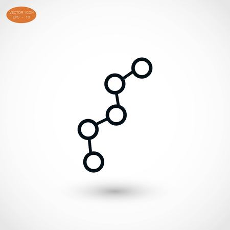 Database sign icon, flat design best vector iconのイラスト素材