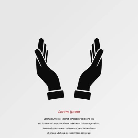 hands icon vector, flat design best vector iconのイラスト素材