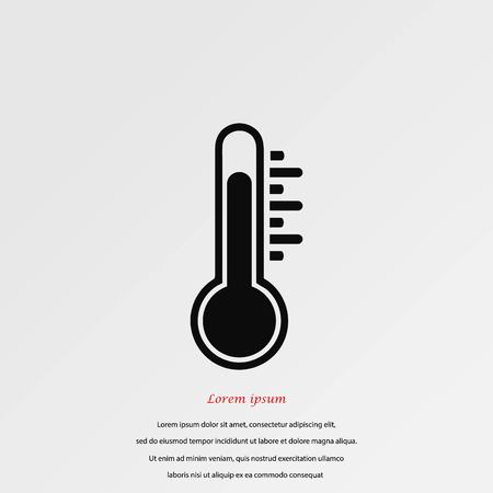 thermometr vector icon, flat design best vector iconのイラスト素材