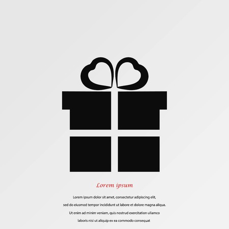 gift icon vector, flat design best vector iconのイラスト素材