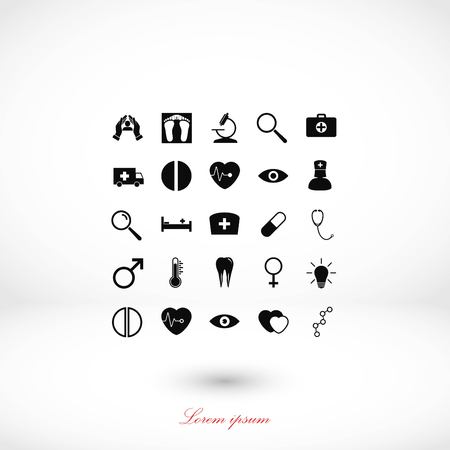 Medical Icons, flat design best vector iconのイラスト素材