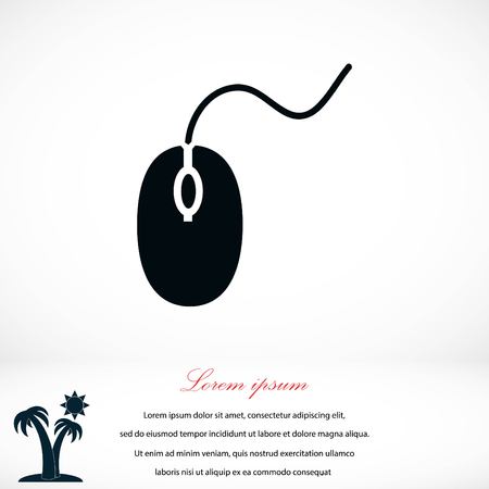 Computer mouse icon, flat design best vector iconのイラスト素材