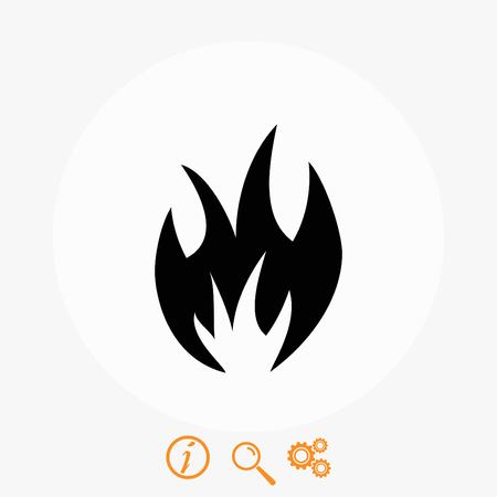 fire icon vector, flat design best vector iconのイラスト素材