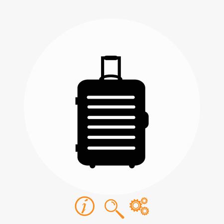 travel bag icon, flat design best vector iconのイラスト素材