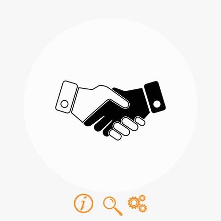 Handshake Icon, flat design best vector iconのイラスト素材
