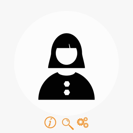 female icon vector, flat design best vector iconのイラスト素材