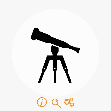 Telescope icon vector, flat design best vector iconのイラスト素材