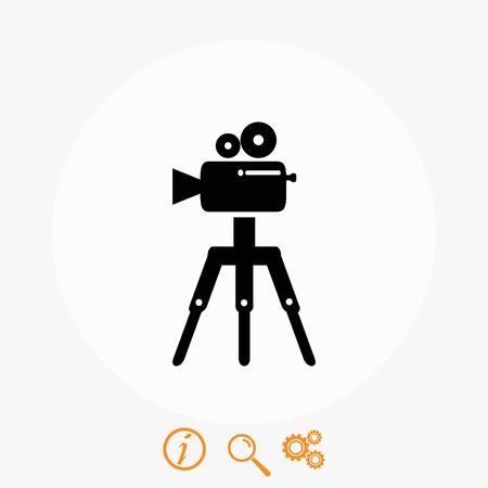 Video camera icon, flat design best vector iconのイラスト素材