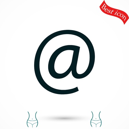 e-mail icon vector, flat design best vector iconのイラスト素材