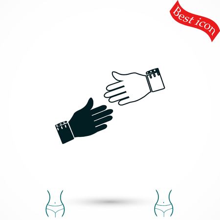 hnds icon vector, flat design best vector iconのイラスト素材