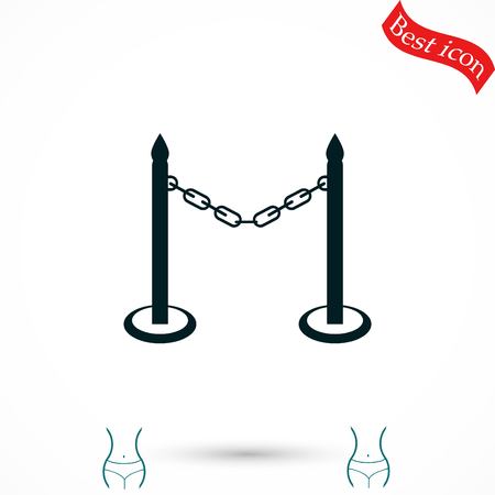 barricade icon vector, flat design best vector iconのイラスト素材
