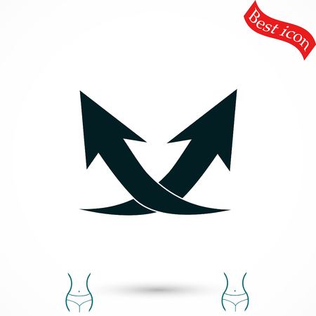 arrow icon,vector, flat design best vector iconのイラスト素材