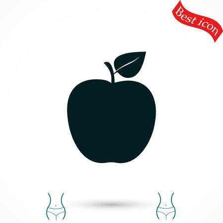 apple icon vector, flat design best vector iconのイラスト素材