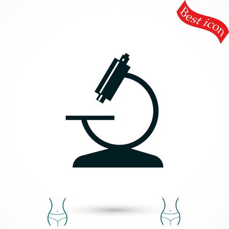 microscope icon vector, flat design best vector iconのイラスト素材