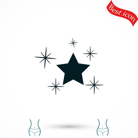 Star vector icon, flat design best vector iconのイラスト素材