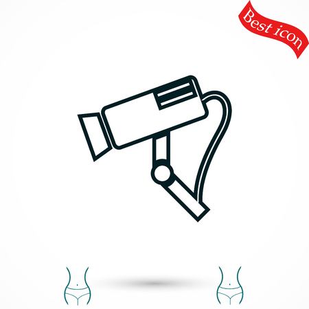 Surveillance Camera vector icon, flat design best vector iconのイラスト素材