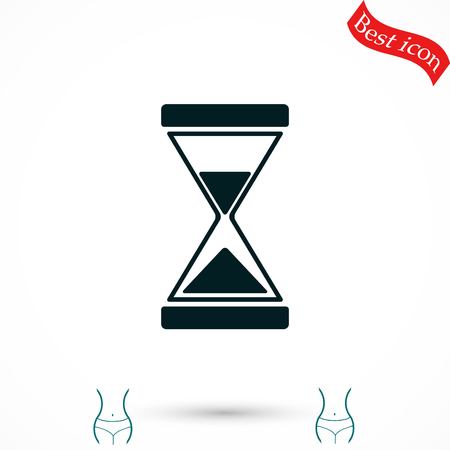 hourglass icon vector, flat design best vector iconのイラスト素材