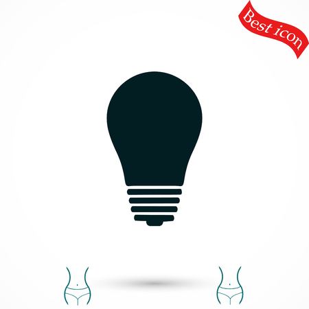 Light bulb icon, flat design best vector iconのイラスト素材