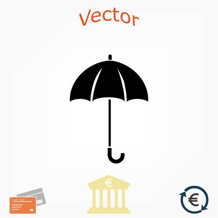 Umbrella icon vector, flat design best vector iconのイラスト素材