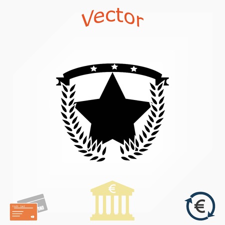 wheat star vector, flat design best vector iconのイラスト素材