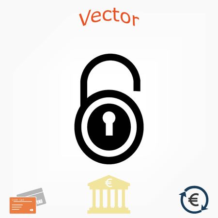 lock icon vector, flat design best vector iconのイラスト素材
