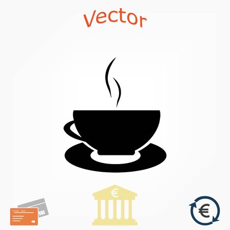 Caffee Icon vector, flat design best vector iconのイラスト素材