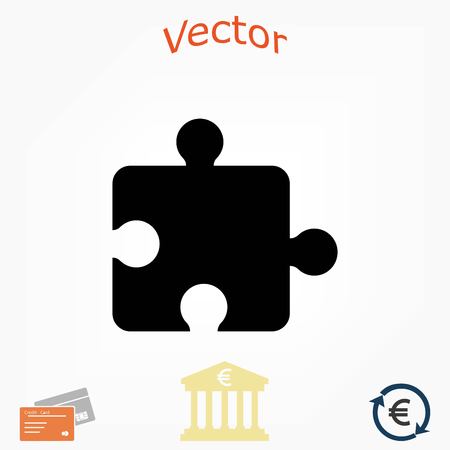 puzzle icon vector, flat design best vector iconのイラスト素材