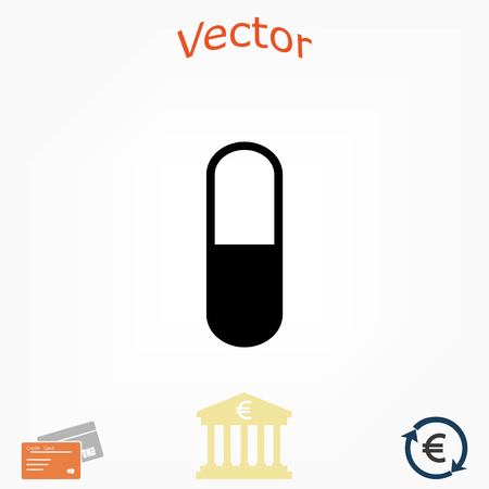capsule vector icon, flat design best vector iconのイラスト素材