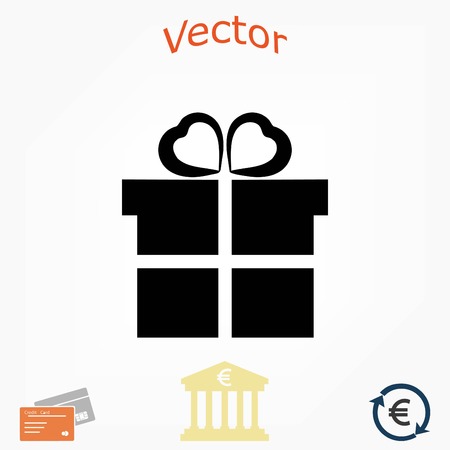 gift icon vector, flat design best vector iconのイラスト素材