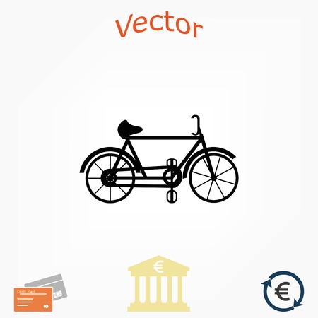 bicycle vector icon, flat design best vector iconのイラスト素材
