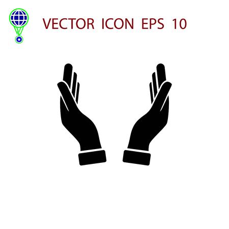 hands icon vector, flat design best vector iconのイラスト素材
