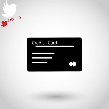credit card vector icon, flat design best vector iconのイラスト素材