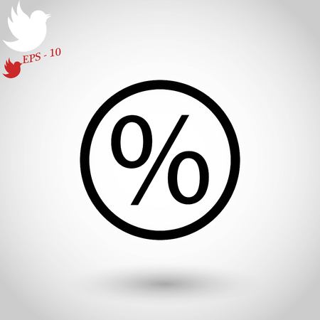 percent icon vector, flat design best vector iconのイラスト素材