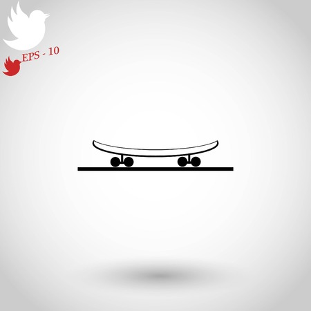 icon of skateboard, flat design best vector iconのイラスト素材
