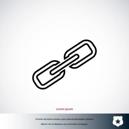Chain link icon, flat design best vector iconのイラスト素材