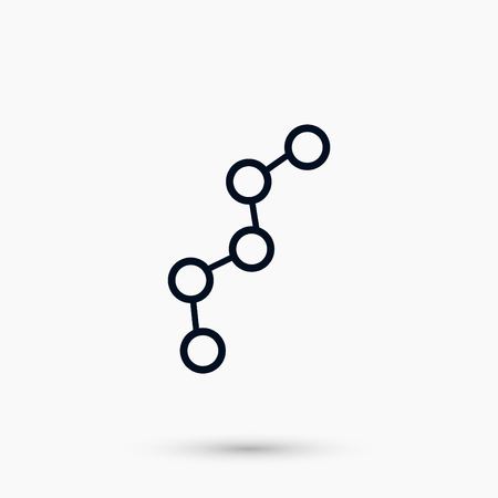 Database sign icon, flat design best vector iconのイラスト素材