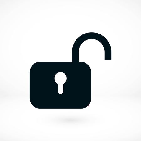 Padlock icon vector, flat design.のイラスト素材