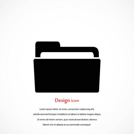 Folder icon vector, flat design best vector iconのイラスト素材