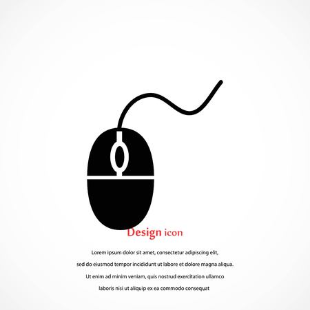 Computer mouse icon, flat design best vector iconのイラスト素材