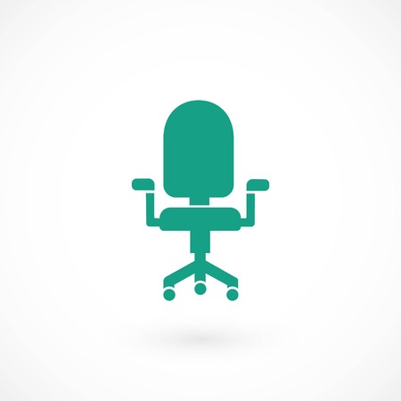 office chair icon, flat design best vector iconのイラスト素材