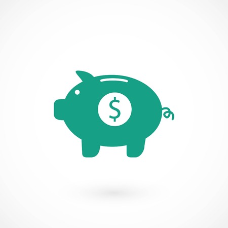 Piggy bank vector icon, flat design best vector iconのイラスト素材