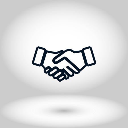 Handshake Icon, flat design best vector iconのイラスト素材