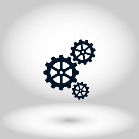 gear icon vector, flat design best vector iconのイラスト素材