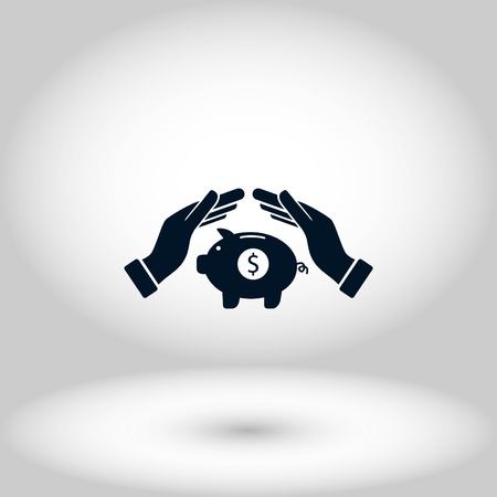 Vector icon saving, piggy bank, flat design best vector iconのイラスト素材